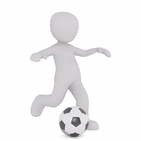 踢球3d白色小人图片